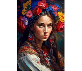 Norimpex Diamantmalerei Slawische Frau / 30x40 cm