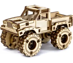 Wooden City 3D Holzpuzzle Superschneller Monstertruck Nr. 3 / ab 8 Jahren