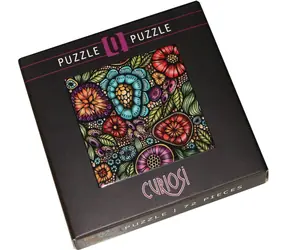 CURIOSI Quadratisches Puzzle Q Life: Bunte Blumen