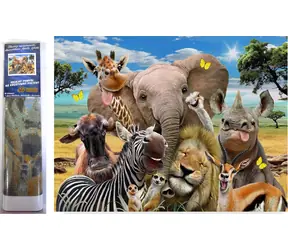 Norimpex Diamantmalerei Safari-Selfie / 30x40 cm
