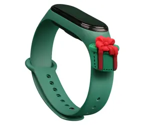 Hurtel Armband Weihnachten Dunkelgrün / Armband / XIAOMI Mi Band 3/4 / Weihnachtsgeschenk