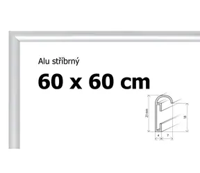 BFHM Puzzle-Rahmen aus Aluminium, 60 x 60 cm, silber / Puzzle-Rahmen / Aluminium / Glas 2 mm