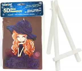 Norimpex Diamantmalerei Mädchen / 15x20 cm / mit Ständer