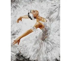 Norimpex Diamantmalerei Ballerina in Weiß / 30x40 cm