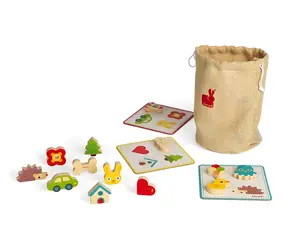 JANOD Pexeso Memory-Spiel / Holz / 21 Teile / 2-5 Spieler / ab 3 Jahren