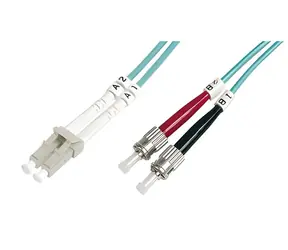 OPTIX LC-ST / Optisches Patchkabel / 50/125 / OM3 / Duplex / 1 m