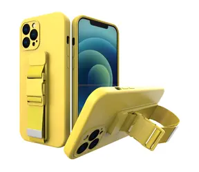 Hurtel Rope Case gelb / Schutzhülle / XIAOMI POCO X3 NFC / mit Tragegurt