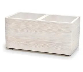 Prosperplast MADERA CASE ECO WOOD 77 cm weiß ECO / Blumentopf / 63 l / Höhe 37 cm / Kunststoff