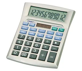 Truly 2006 / Tischrechner / 12-stellige Anzeige / Solar- und Batteriebetrieb
