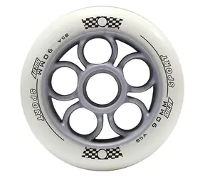 RULYT Rolle für Inlineskates, elfenbeinfarben / Ersatzrolle / PU85A / 90 x 24 mm / 1 Stück
