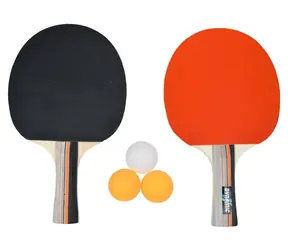 RULYT Tischtennisset 3ST-02 / 2x Schläger / 3x Ball / Holz 7 mm / Schwamm 1,8 mm