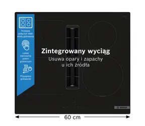 BOSCH Serie 4 PVS611B16E schwarz / Induktionskochfeld / 59,2 cm / 4 Kochzonen / CombiZone / Boost-Funktion