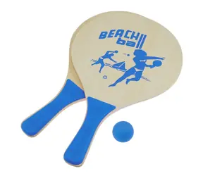 Sportteam Beach-Tennis-Set blau / 2× Schläger / Ball / MDF