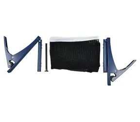 RULYT Tischtennisnetz mit Halterungen / 182 x 15 cm / für Tischplatten bis max. 4 cm Stärke / Polyester, Stahl