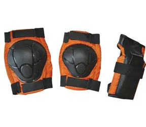 TRULY Protektoren NAIVE SET orange / Größe L / Knie-, Ellbogen- und Handgelenkschützer / Klettverschluss