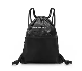 Rockbros D49-2 schwarz / Sportrucksack / 9 l / Kordelzug / Reißverschlusstasche / belüfteter Rücken