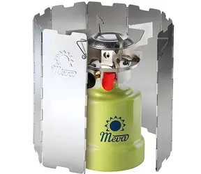 Meva Windschutz für Campingkocher, silber / Windschutz / Camping