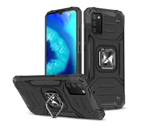 Wozinsky Ring Armor schwarz / Handyhülle / Hybrid / Magnethalterung / Samsung Galaxy A03s