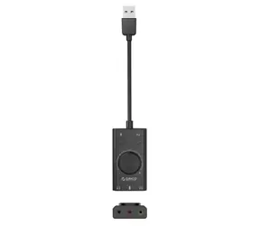 Orico SC2 schwarz / Externe Soundkarte / USB-A / multifunktional