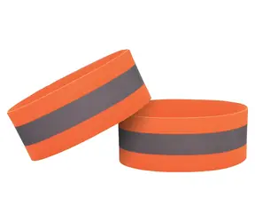 Hurtel Reflektierendes Band orange / Reflektierendes Band / Klettverschluss / Breite 4 cm / Radfahren und Laufen
