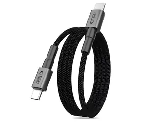 Tech-Protect Ultraboost DNA MagTwist grau / Kabel USB-C - USB-C / PD 100W / 5A / 200 cm