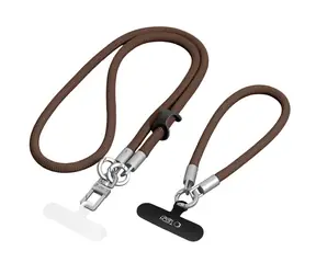Tech-Protect C10S braun-titan / Handy-/Umhängetasche / 114 cm + Handgelenkschlaufe 31 cm