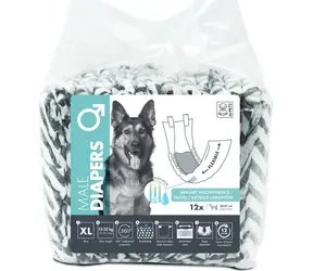 M-Pets Windeln XL / Hundewindeln / Saugfähige Einwegwindeln / 12 Stück