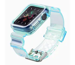 Hurtel Schutzhülle mit Armband, blau / Schutzhülle mit Armband / Apple Watch 42 mm / Silikon