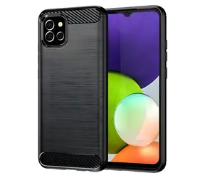 Hurtel Carbon Case schwarz / Schutzhülle / Carbon-Optik / Samsung Galaxy A03s