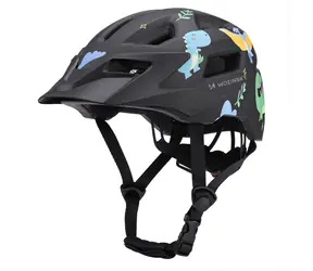 Wozinsky MTB-Helm, schwarz, Größe XS / Kinderfahrradhelm / abnehmbares Visier