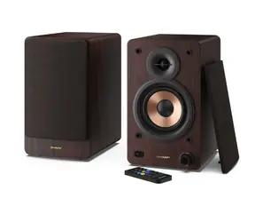 Sharp CP-SS30 braun / Lautsprecher 2.0 / 60 W RMS / Holzgehäuse
