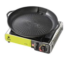 Meva Grillrost und -platte für Gaskocher und Grill / Grillzubehör / Grillrost und -platte