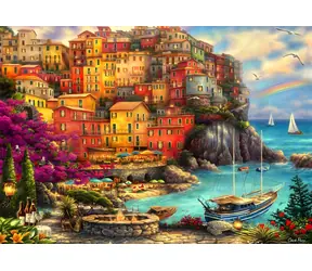 GRAPHICS Puzzle „Ein schöner Tag in Cinque Terre“ / 1000 Teile / 69 × 47,8 cm