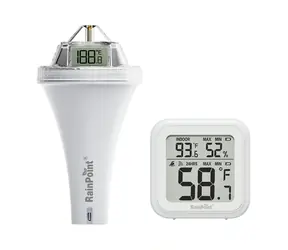 RainPoint Schwimmbadthermometer mit Empfänger / Thermometer / kabellos / Reichweite 100 m / IP68