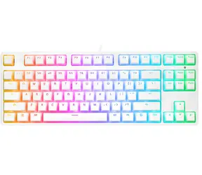 Rampage Ghost TKL weiß / Gaming-Tastatur / mechanisch / Huano Red Switch / hintergrundbeleuchtet / kabelgebunden
