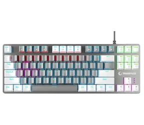 Rampage Snug weiß-grau / Gaming-Tastatur / mechanisch / KRGD Blue / RGB / kabelgebunden
