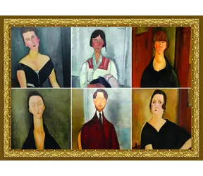 GRAPHICS Modigliani Collage Puzzle / 500 Teile / 47,8 × 34,2 cm