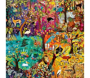 MAGNOLIA Puzzle Regenbogen-Safari / 1023 Teile / 60 x 60 cm