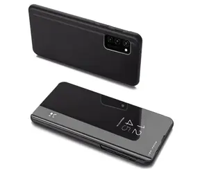 Hurtel Clear View Hülle für Samsung Galaxy A03s, schwarz / Klapphülle / Transparentes Fenster
