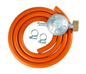 Meva Gasflaschenanschlussset / Druckminderungsventil / 37 mbar / 1,5 m Schlauch