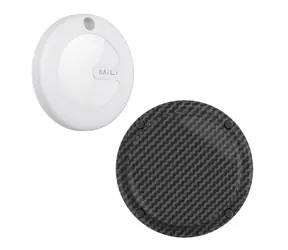 Ultron MiTag Skifinder Carbon/Weiß / Ortungsgerät / Bluetooth 5.0 / Apple „Wo ist?“ / selbstklebend