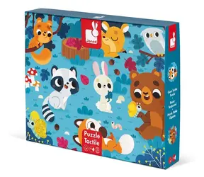 JANOD Tastpuzzle Waldtiere / 20 Teile / mit Poster
