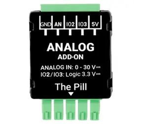 Shelly Analog 0-30V Erweiterungsmodul schwarz / für Shelly The Pill / Messung 0-30 V DC
