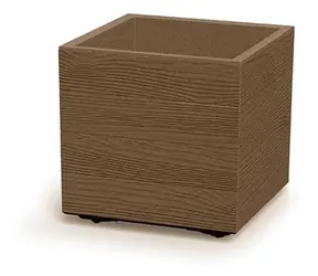 Prosperplast MADERA SQUARE Öko-Holz 38,5 cm Natur / Blumentopf / Kunststoff / 31,5 l