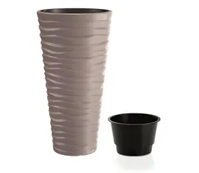 Prosperplast Blumentopf SAND SLIM Mokka 34,9 cm / Kunststoff / Volumen 37 l / Höhe 61,9 cm