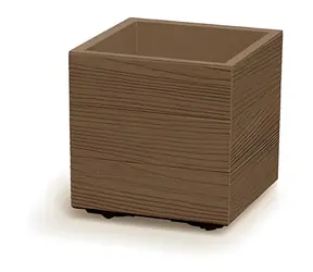 Prosperplast MADERA SQUARE Öko-Holz 28,8 cm Natur / Blumentopf / Kunststoff / 13,1 l