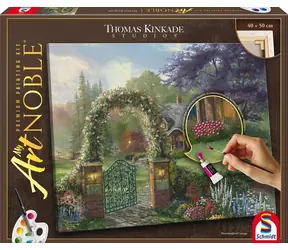 Schmidt SPIELE Acrylgemälde Thomas Kinkade: Hummingbird Cottage / My ArtNOBLE / Leinwand 40 x 50 cm