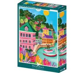 PIECES & PEACE Puzzle Colors Polperra / 1000 Teile / 47,8 x 69 cm