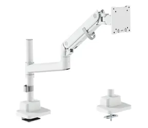 Digitus weiß / Einzelmonitorhalterung / bis zu 57" / VESA 75x75, 100x100 / Tragkraft 27 kg / Gasfeder