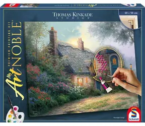 Schmidt SPIELE Acrylmalerei Thomas Kinkade: Moonlight Cottage / My ArtNOBLE / Leinwand 40 x 50 cm